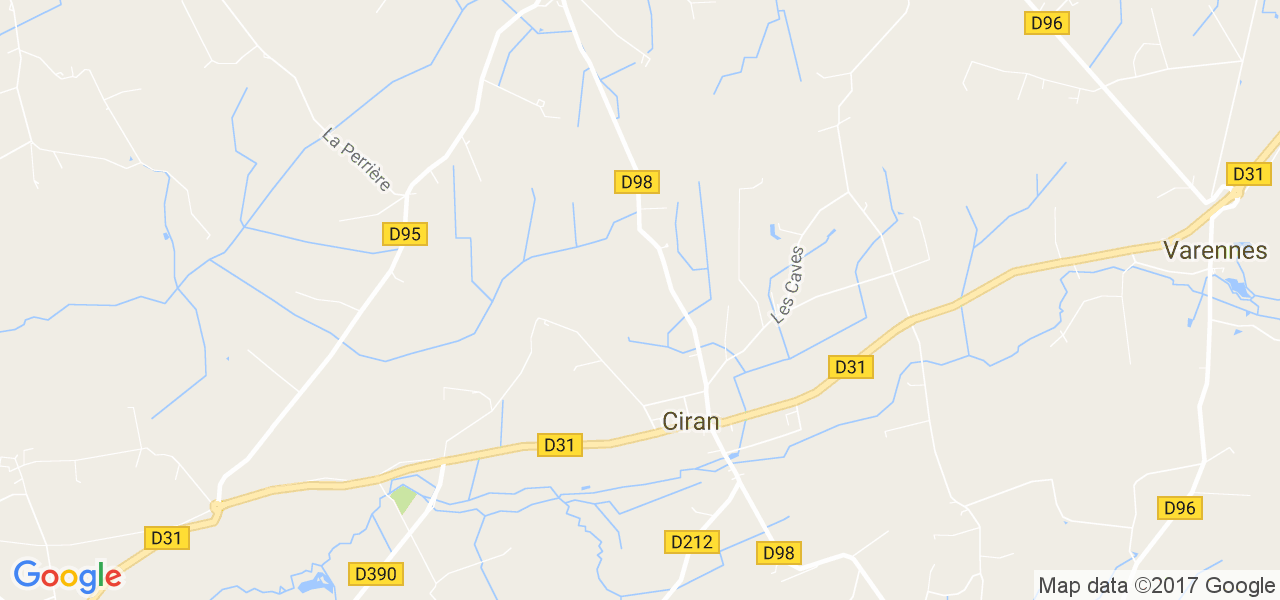 map de la ville de Ciran