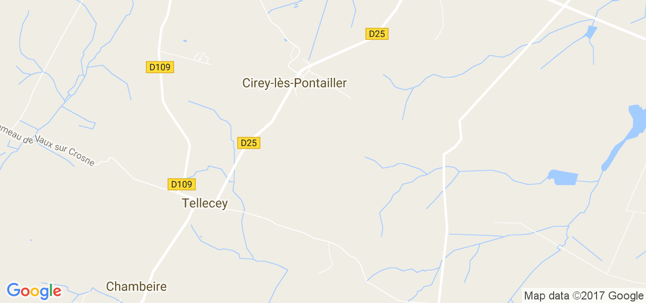 map de la ville de Cirey-lès-Pontailler