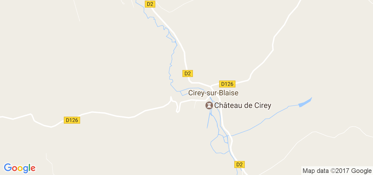 map de la ville de Cirey-sur-Blaise