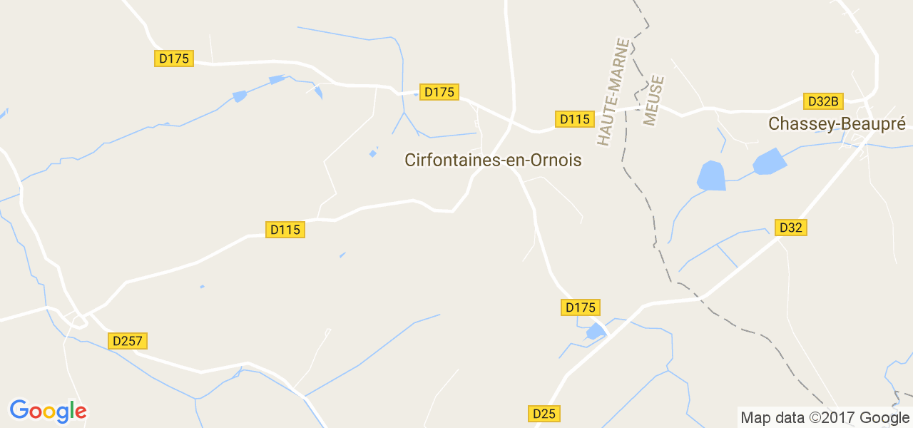 map de la ville de Cirfontaines-en-Ornois