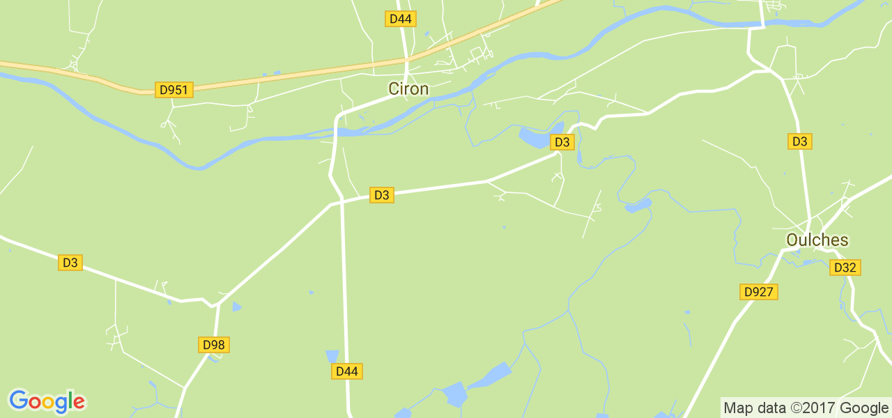 map de la ville de Ciron
