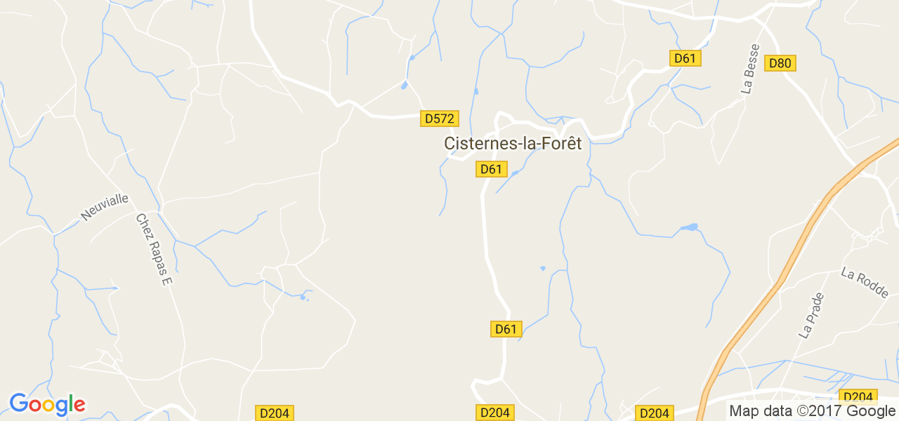 map de la ville de Cisternes-la-Forêt