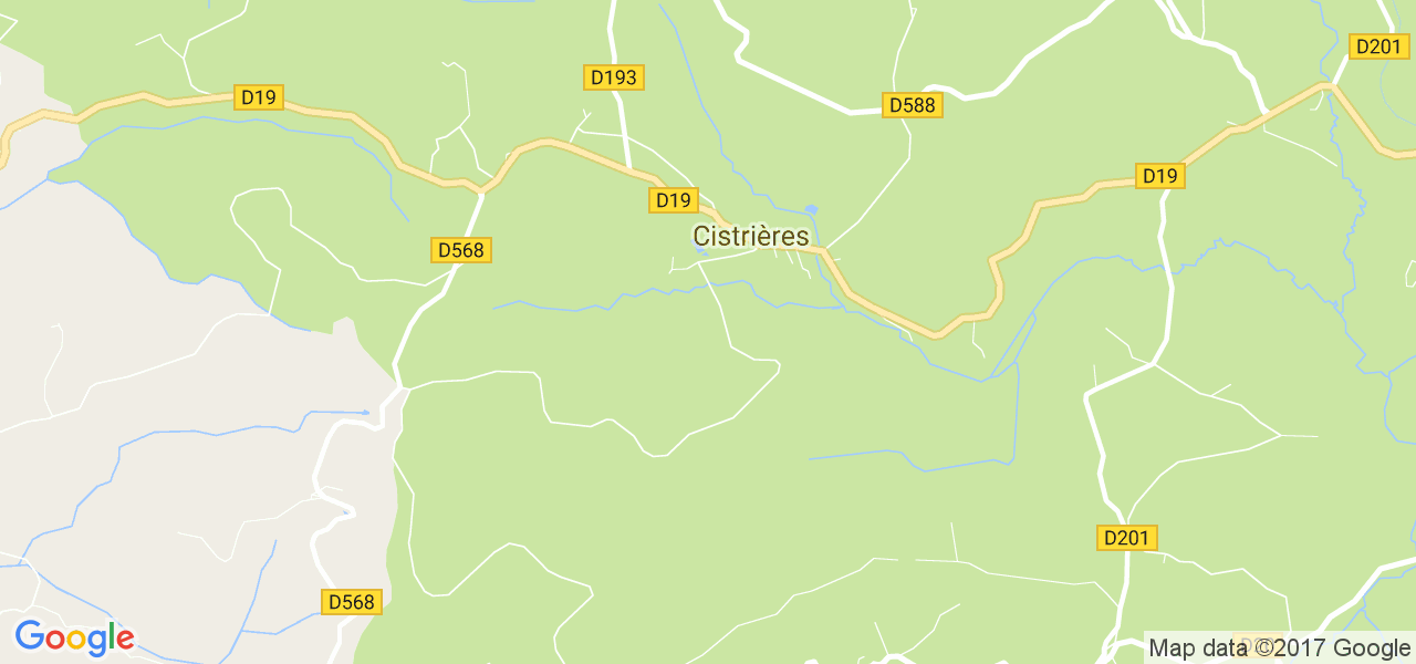 map de la ville de Cistrières