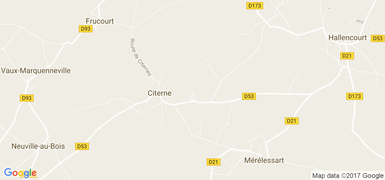 map de la ville de Citerne