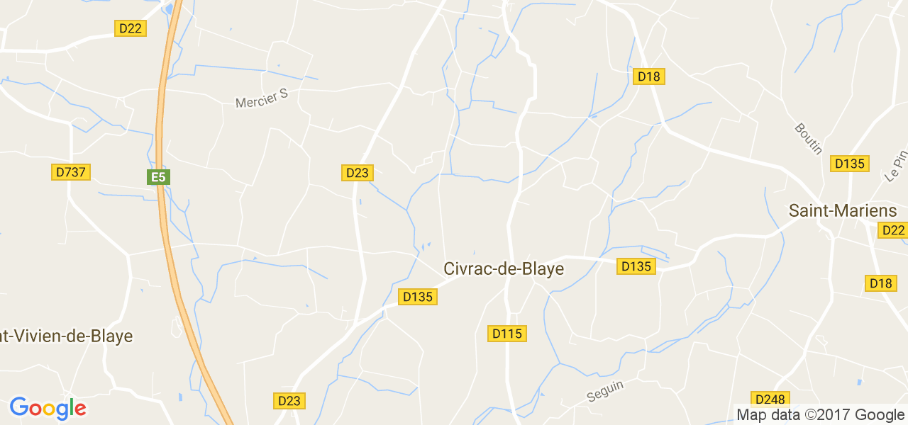 map de la ville de Civrac-de-Blaye