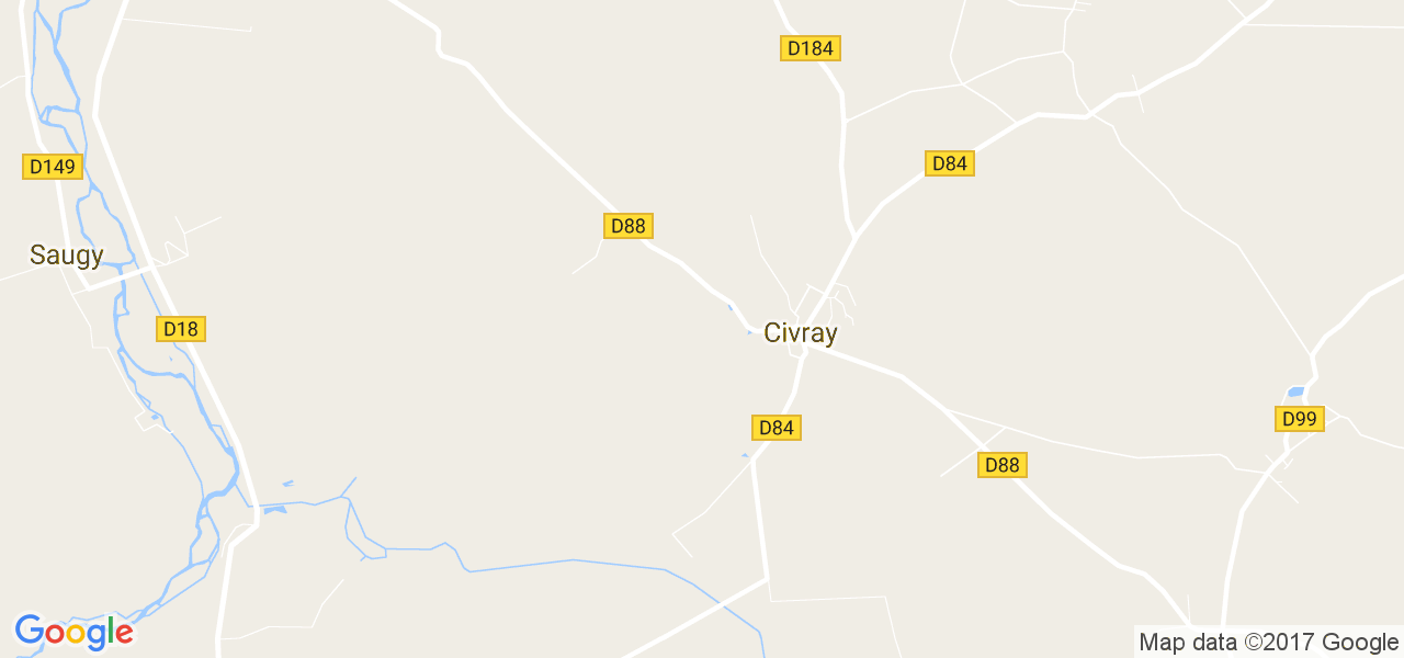 map de la ville de Civray