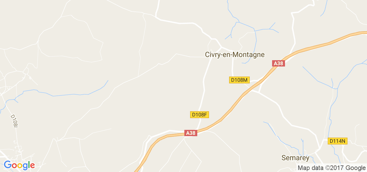 map de la ville de Civry-en-Montagne