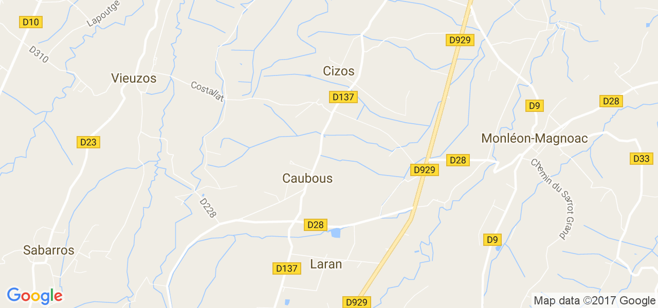 map de la ville de Cizos