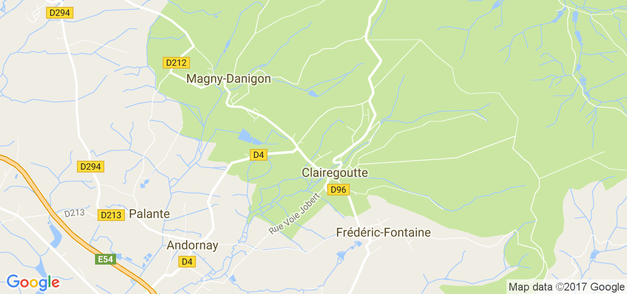 map de la ville de Clairegoutte