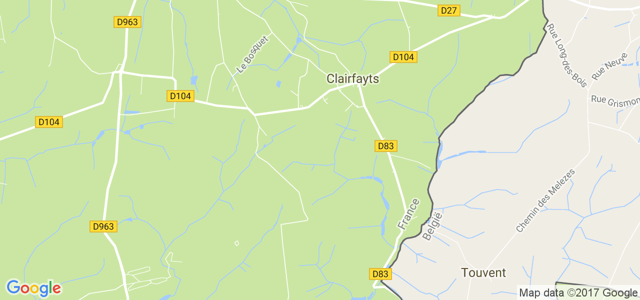 map de la ville de Clairfayts