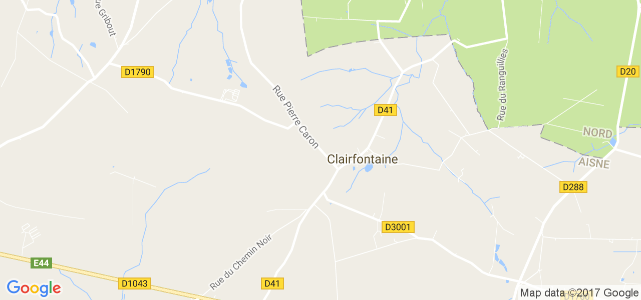 map de la ville de Clairfontaine