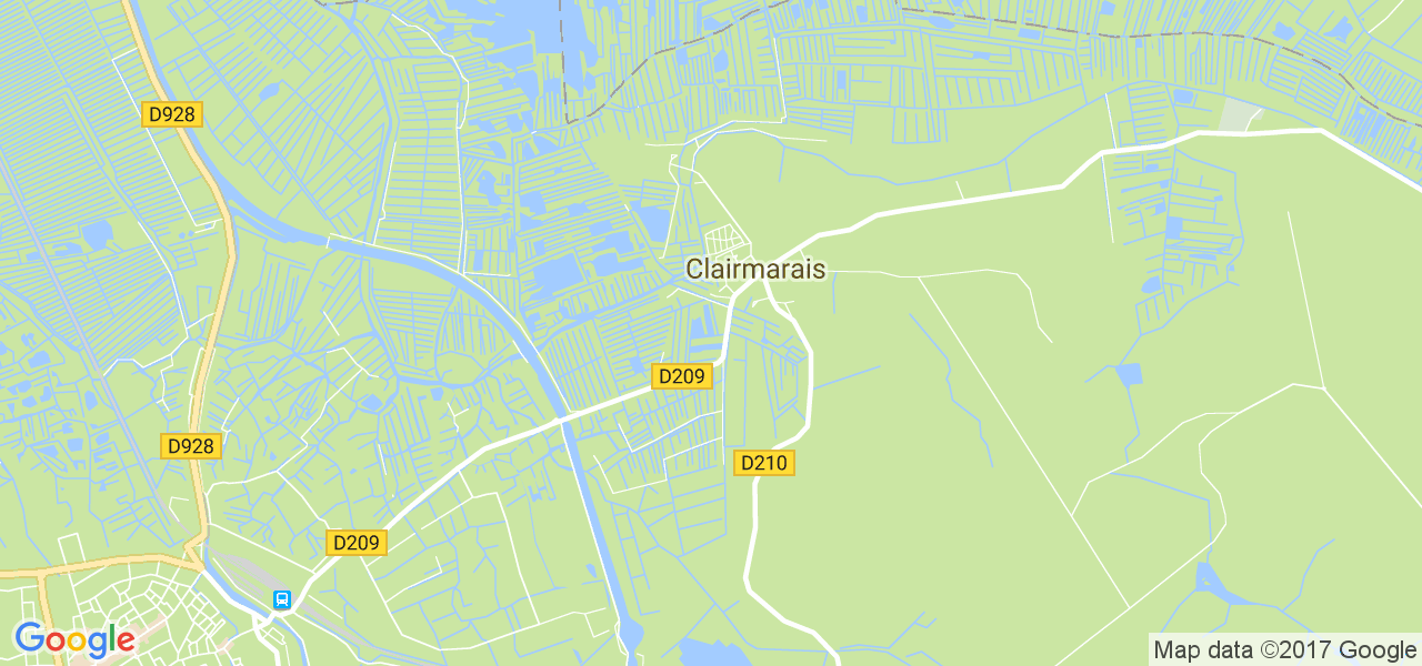 map de la ville de Clairmarais