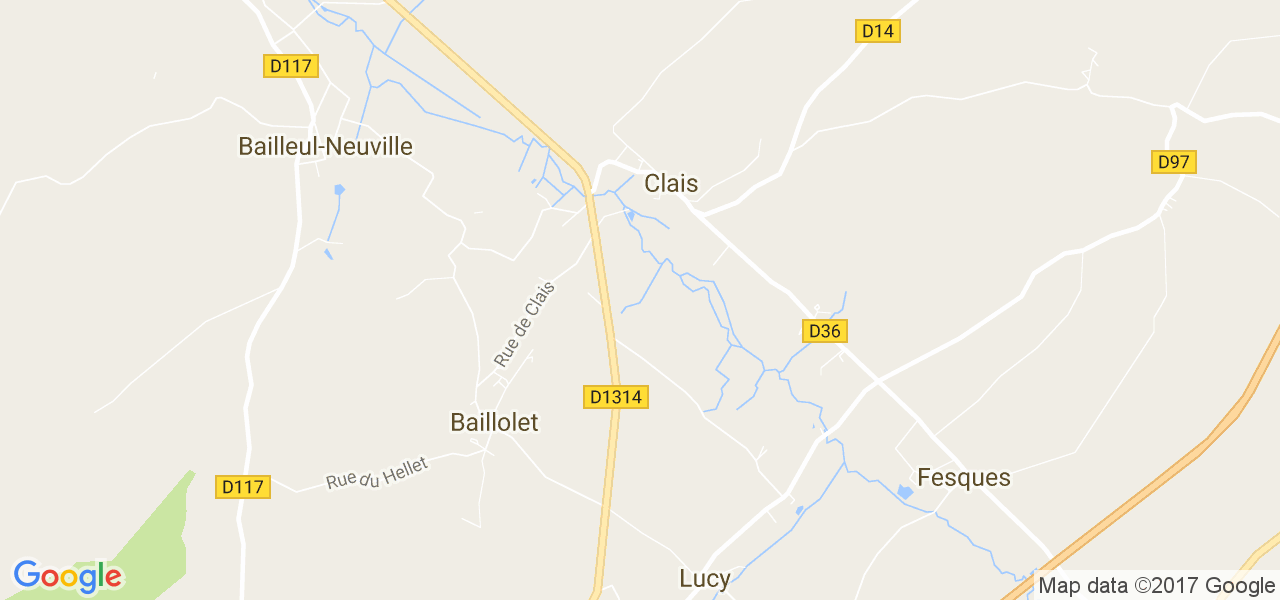 map de la ville de Clais