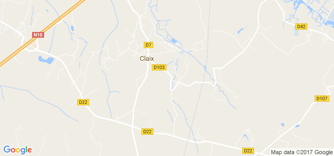 map de la ville de Claix