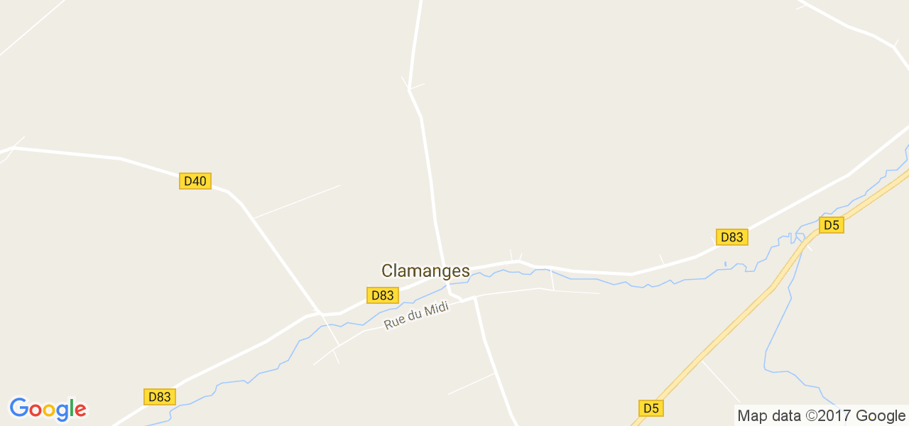 map de la ville de Clamanges