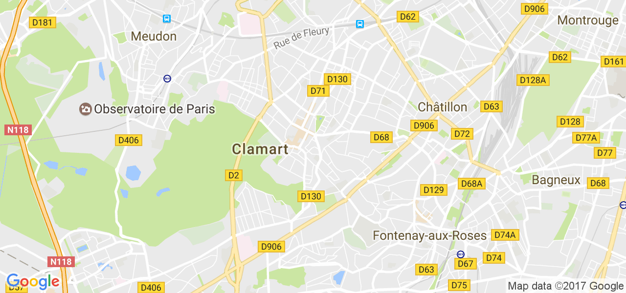 map de la ville de Clamart