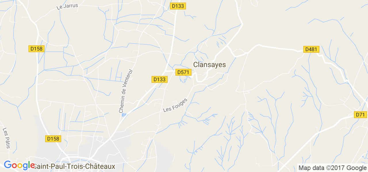 map de la ville de Clansayes