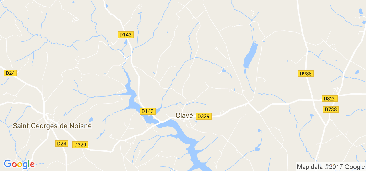 map de la ville de Clavé