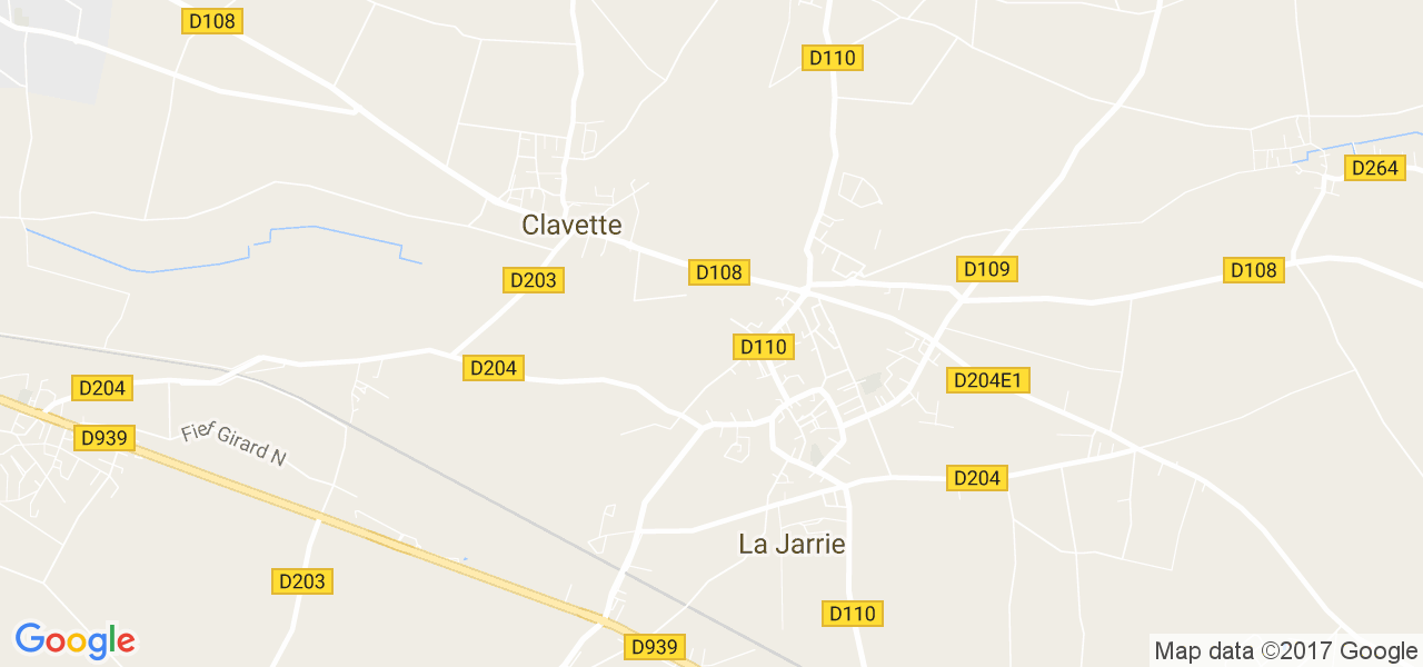 map de la ville de Clavette