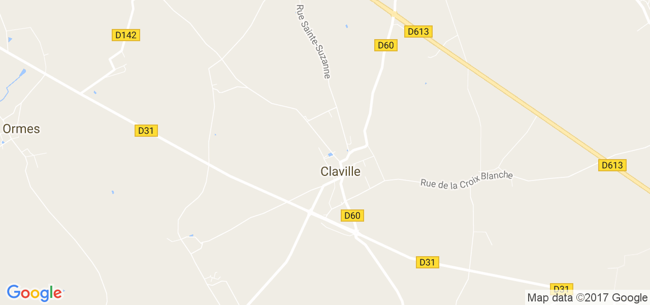 map de la ville de Claville