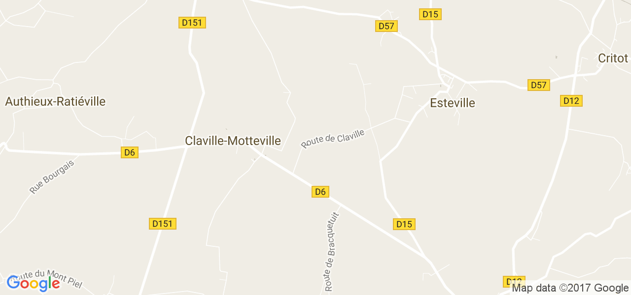 map de la ville de Claville-Motteville