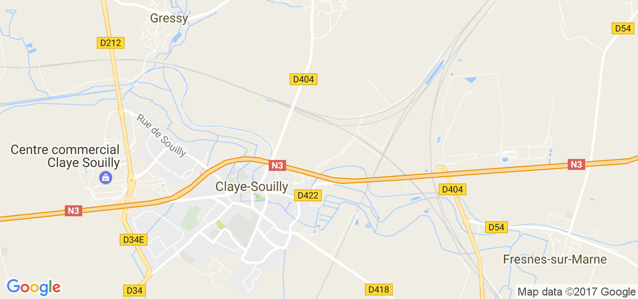 map de la ville de Claye-Souilly