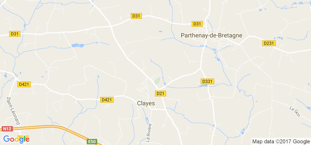 map de la ville de Clayes