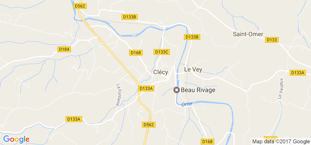 map de la ville de Clécy