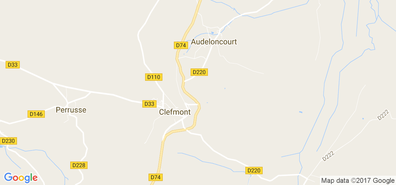 map de la ville de Clefmont