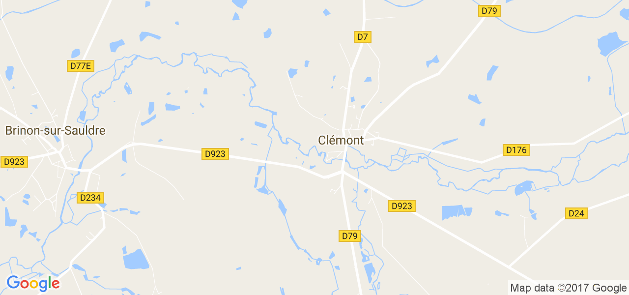 map de la ville de Clémont