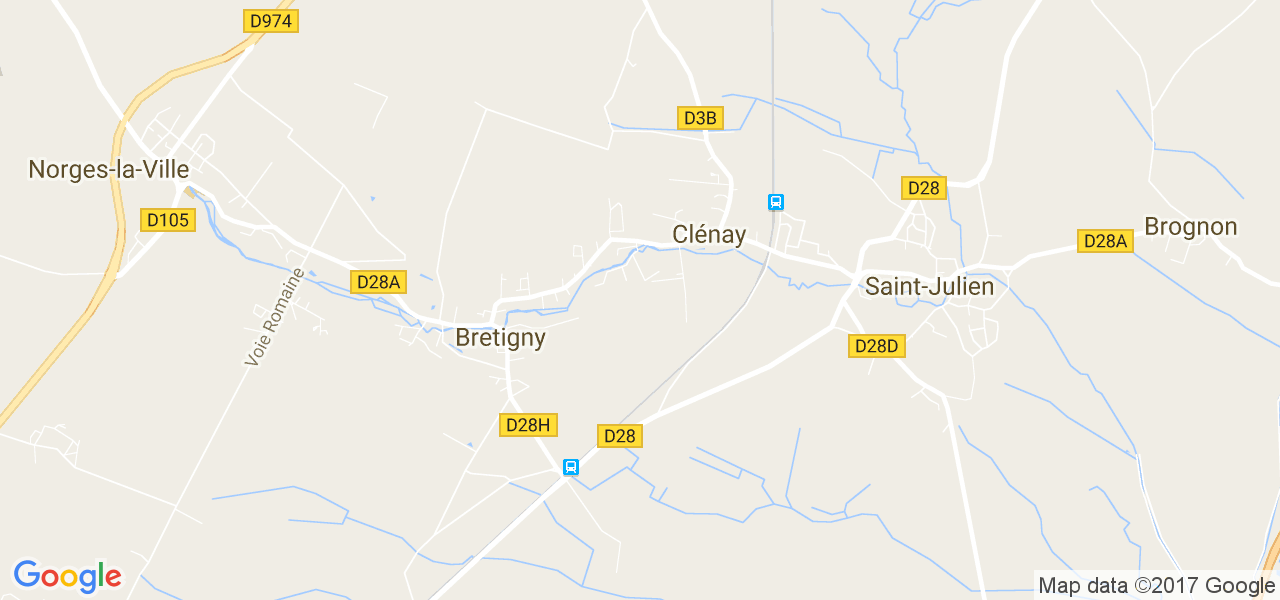 map de la ville de Clénay