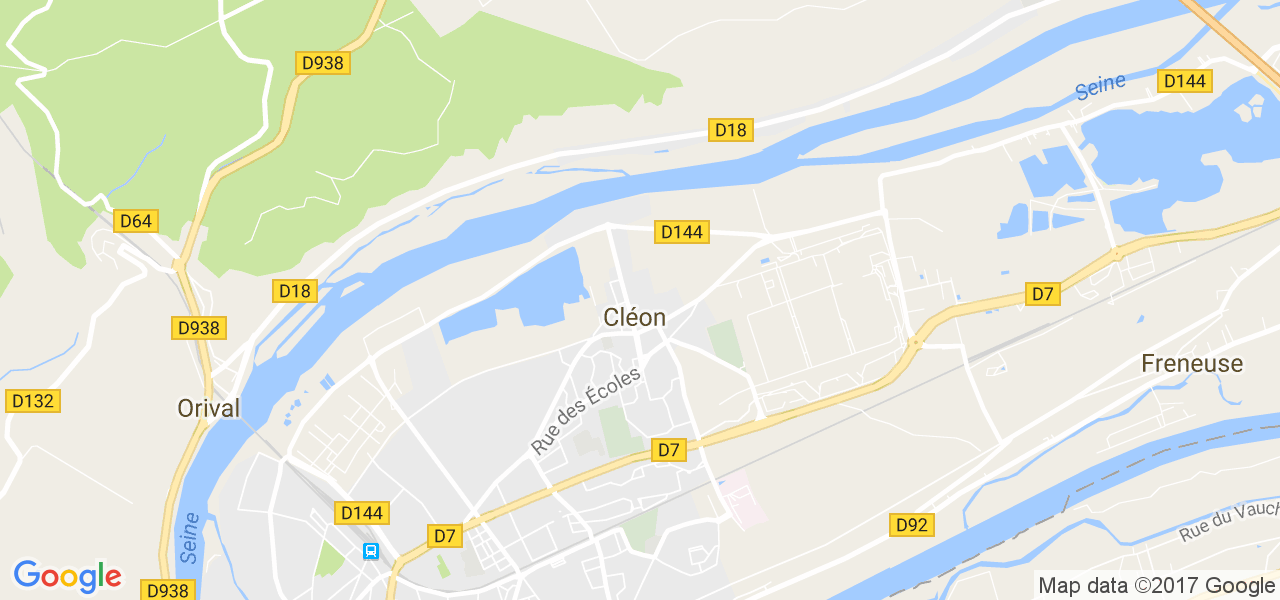 map de la ville de Cléon