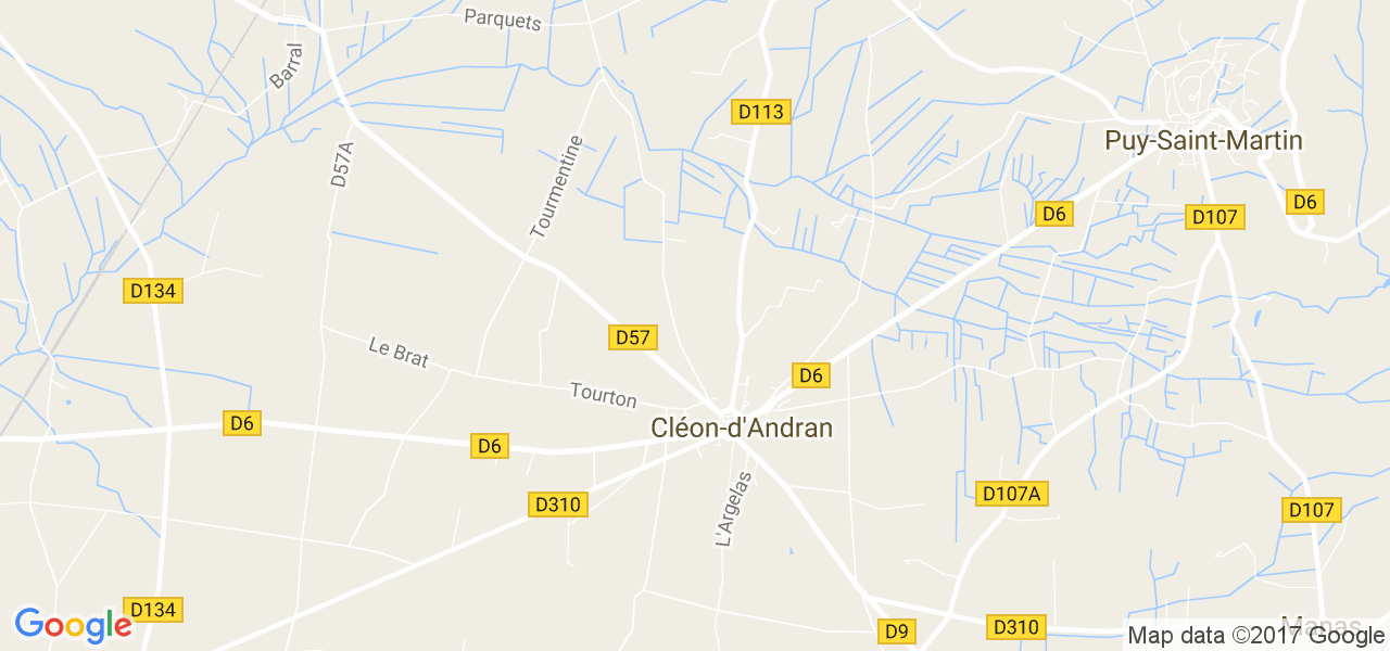 map de la ville de Cléon-d'Andran