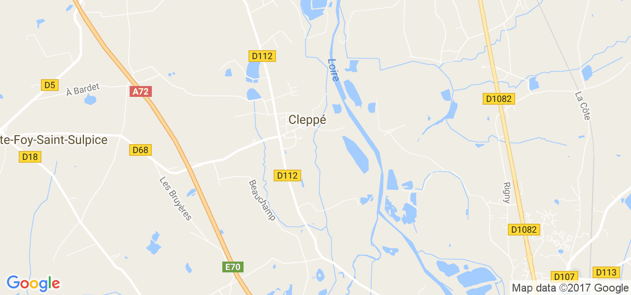 map de la ville de Cleppé