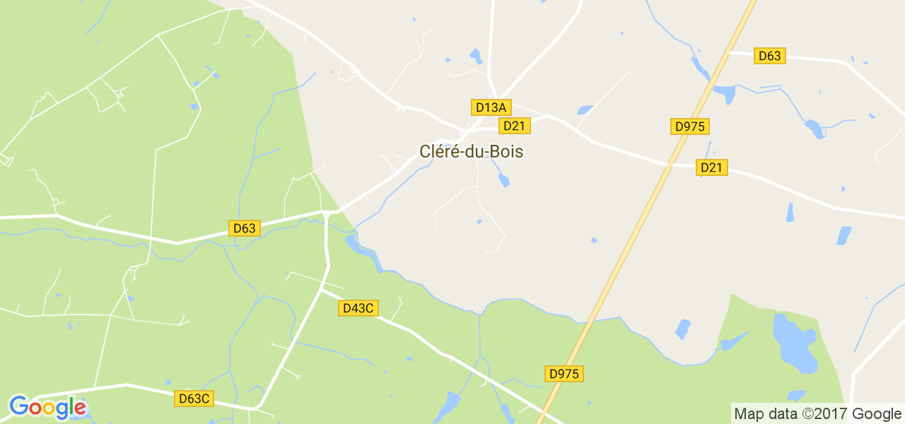 map de la ville de Cléré-du-Bois
