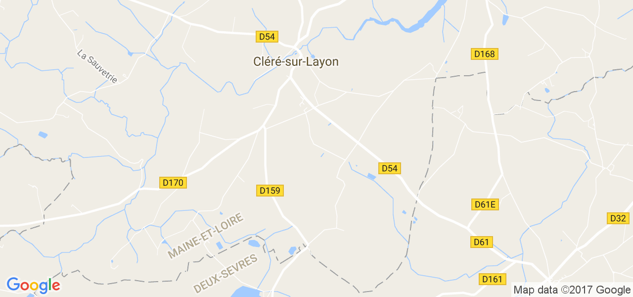 map de la ville de Cléré-sur-Layon