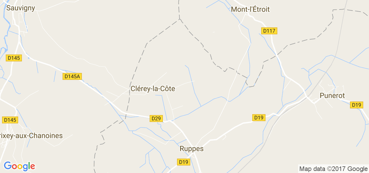 map de la ville de Clérey-la-Côte