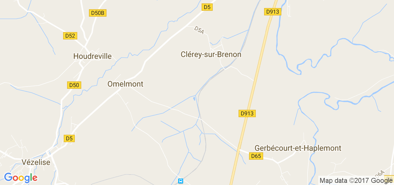 map de la ville de Clérey-sur-Brenon