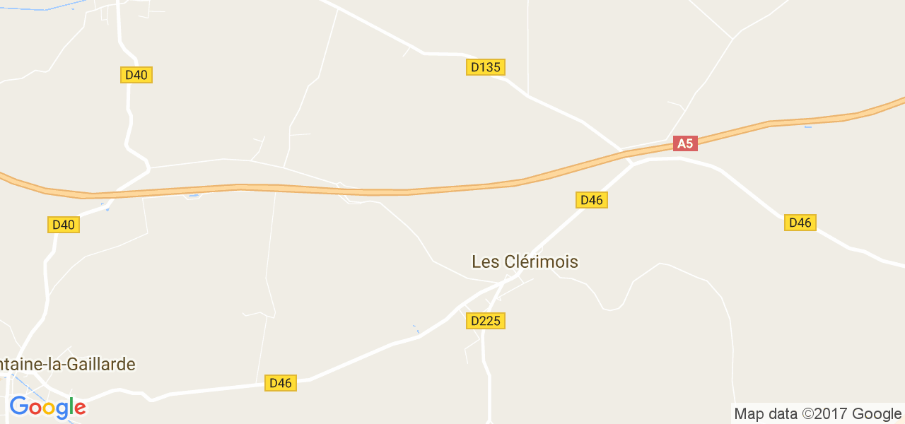 map de la ville de Clérimois