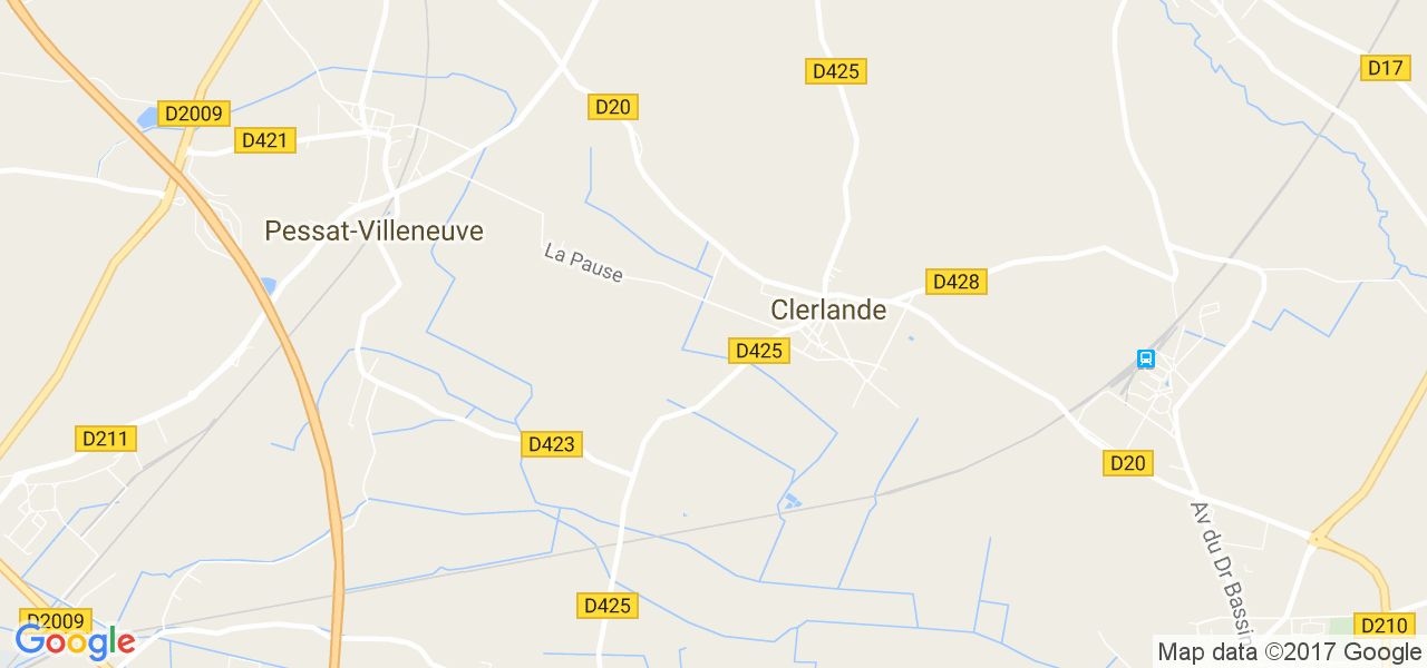 map de la ville de Clerlande