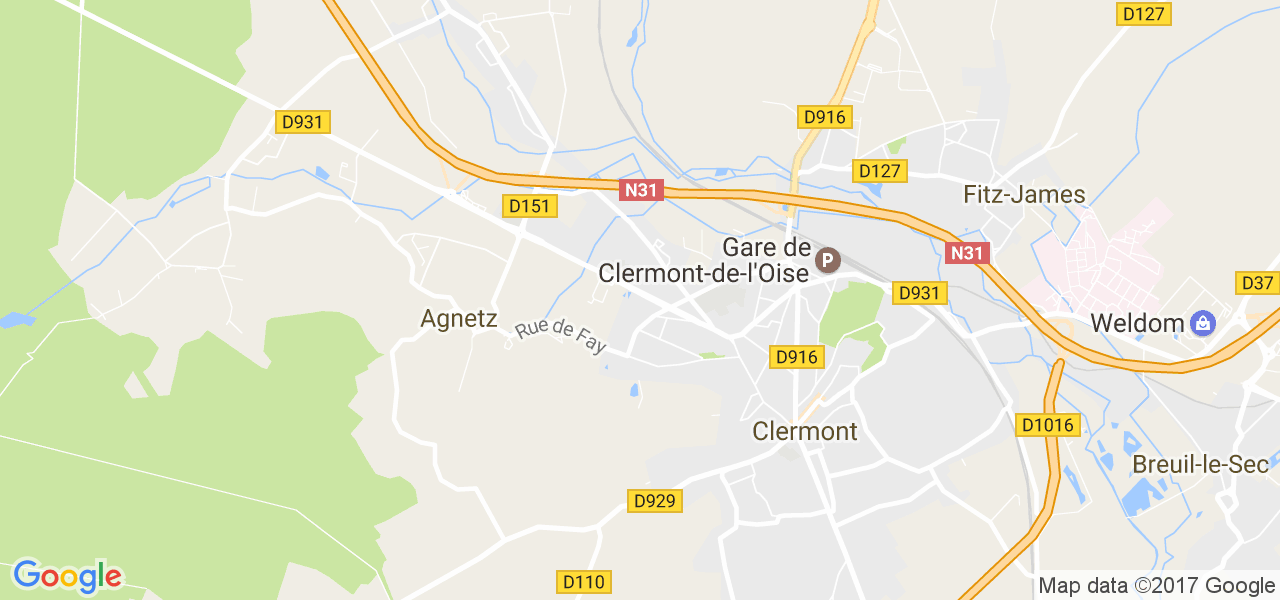 map de la ville de Clermont