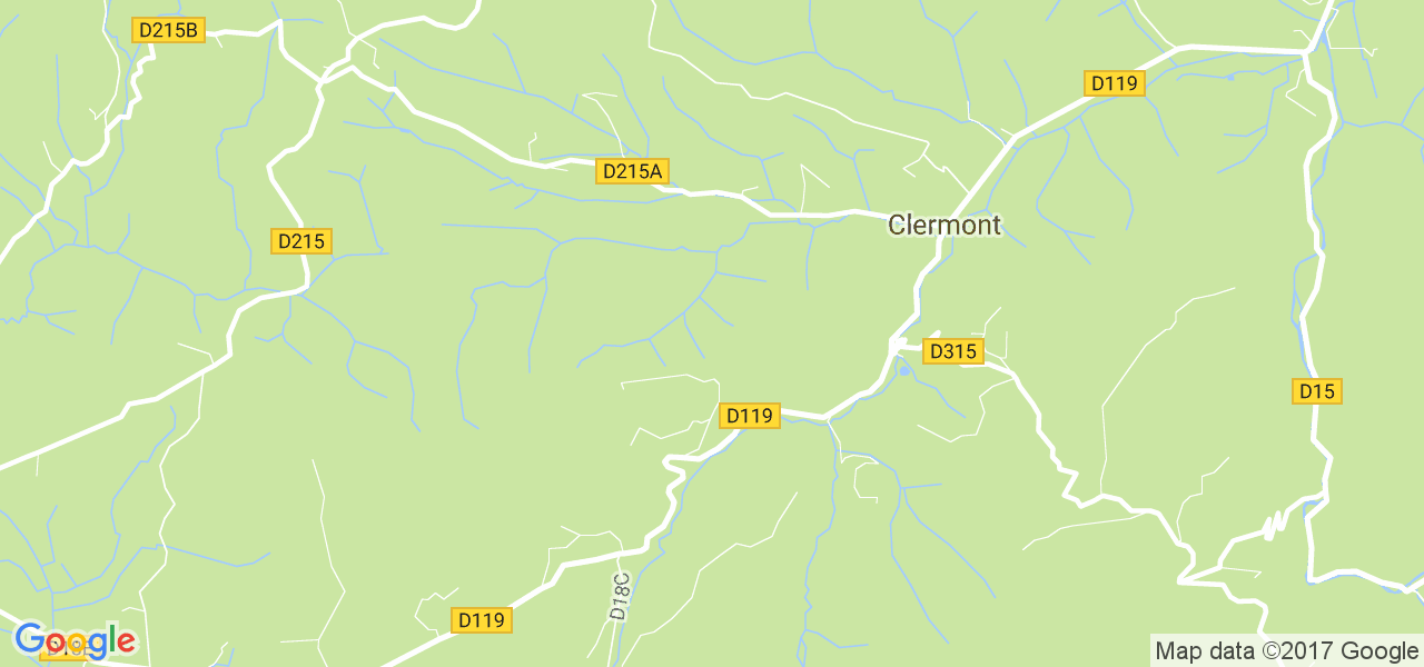 map de la ville de Clermont