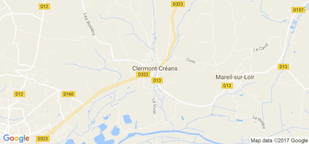 map de la ville de Clermont-Créans