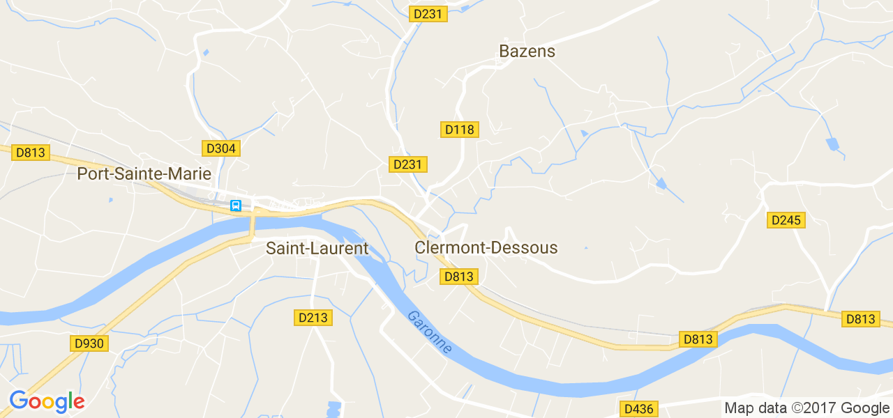 map de la ville de Clermont-Dessous