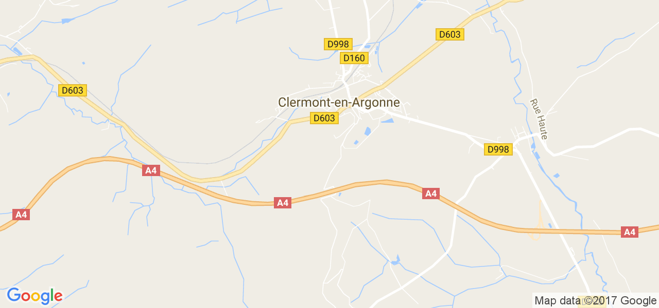 map de la ville de Clermont-en-Argonne