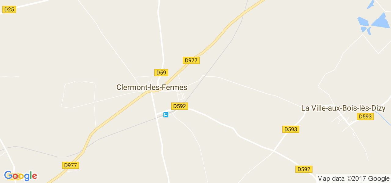 map de la ville de Clermont-les-Fermes