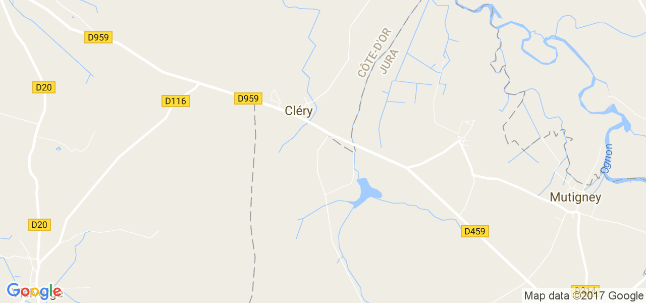 map de la ville de Cléry