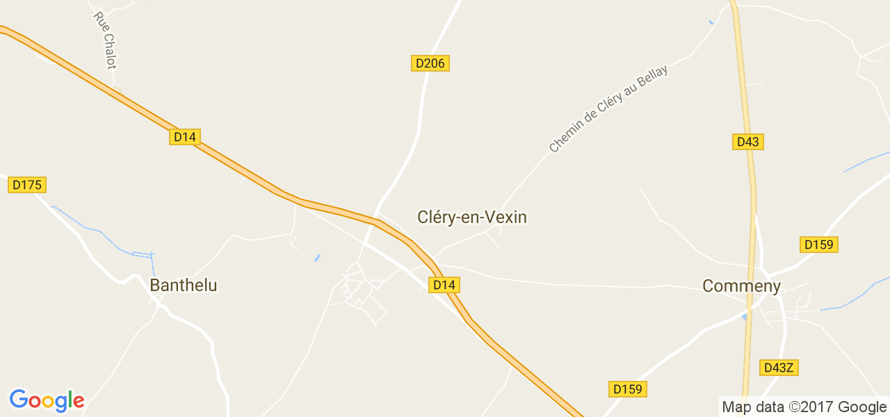 map de la ville de Cléry-en-Vexin