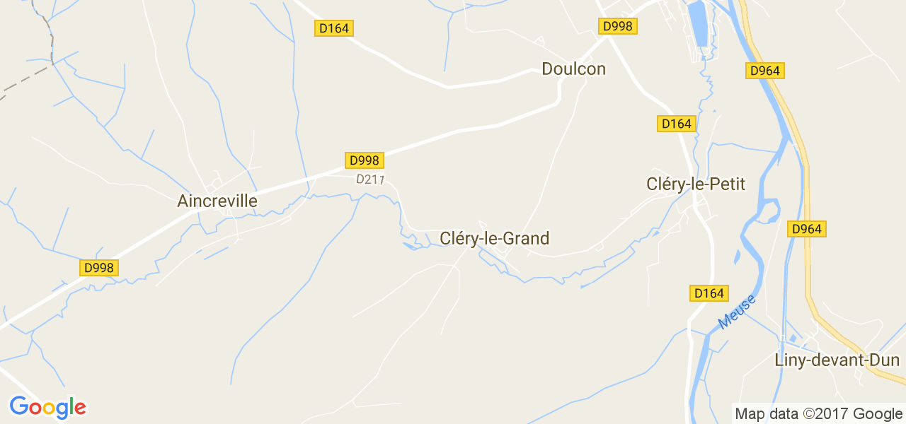 map de la ville de Cléry-le-Grand