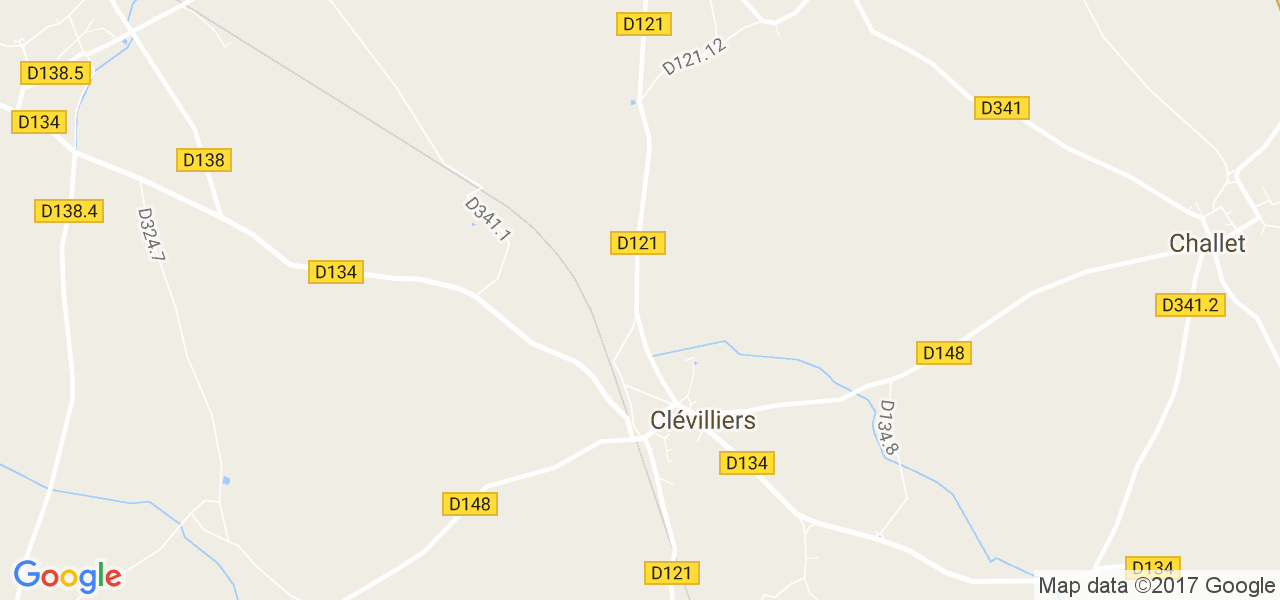 map de la ville de Clévilliers